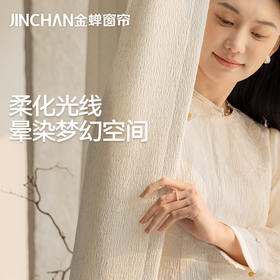【云影纱】金蝉雪尼麻混纺纱帘