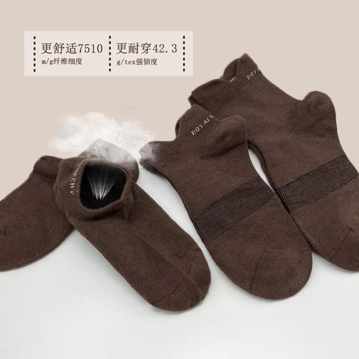 【3双装】咖啡纤维防臭休闲袜 商品图2
