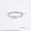 【限时8.8折】【线上铂金馆】PT950 铂金空心固口车花仿钻圈戒线戒（面宽约1.7-2.1mm）(PTJZ00093)预售产品下单后不退款不退货不换货不补差价) 商品缩略图3