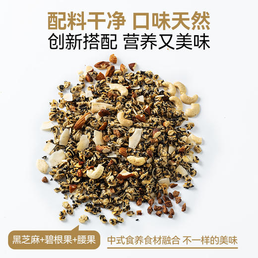 璞匠黑芝麻坚果烘焙燕麦片早餐即食冲饮水果坚果燕麦片官方旗舰店 商品图4
