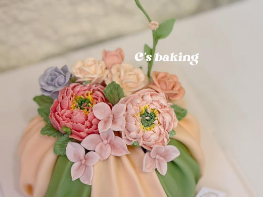 #新中式#福气满满 #繁花福袋 #福来运转平安喜乐 #福袋蛋糕象征着美好愿望 #韩式裱花翻糖蛋糕 忌廉蛋糕【半翻糖蛋糕需提前3天预订，由于制作繁琐，此款只能下午后提取】（默认自提，收费配送请联系客服） 商品图1