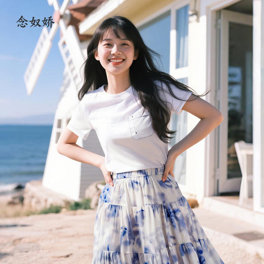 【商场同款】CNE5562 “明线小白T” 轻松休闲有设计感 撞色T恤 商品图8