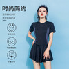 连体泳衣女夏季裙式保守运动风遮肚显瘦少女甜美学院泡温泉泳装028499 商品缩略图6