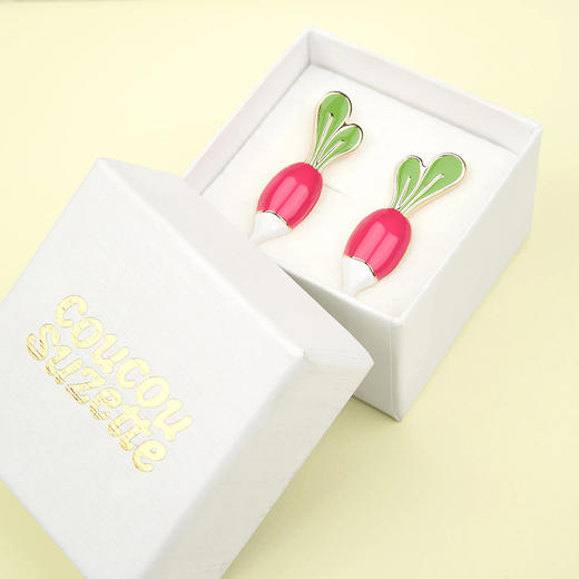 北京仓｜Coucou Suzette-Radish-红萝卜 耳钉［法国设计师］ 商品图5