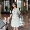 奢姿大码女装2025夏季减龄百褶圆领连衣裙胖妹妹时尚小香风裙子9952893925 商品缩略图1