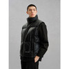 GXG男装 pu皮拼接立领通勤羽绒马甲男 冬季热卖羽绒服马甲G24X094008 商品缩略图2