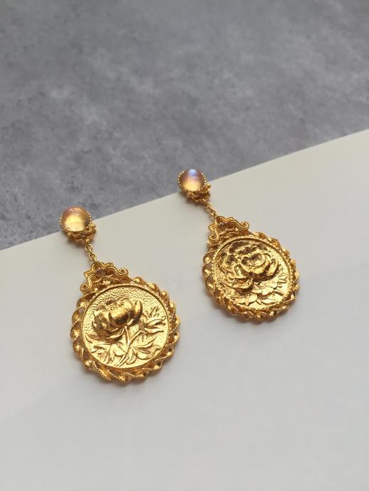 花丝牡丹耳坠（定制需10天） ○悦物Jewelry 商品图3