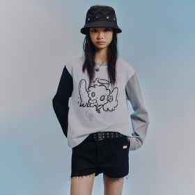 GOODBAI GOODEES 刺绣logo毛边短裤