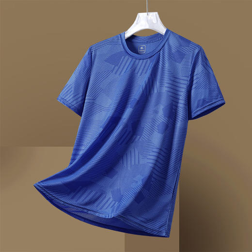 红览夏季男士短袖迷彩大码圆领T恤运动休闲户外跑步健身速干凉感上衣AL8902 商品图3