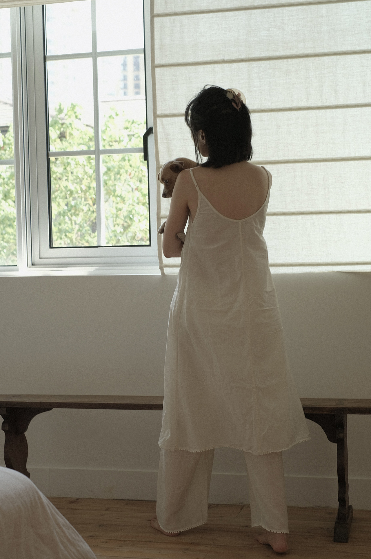 桑蚕丝羊绒匹马棉清爽衬裙/打底裤（认证进口supima）