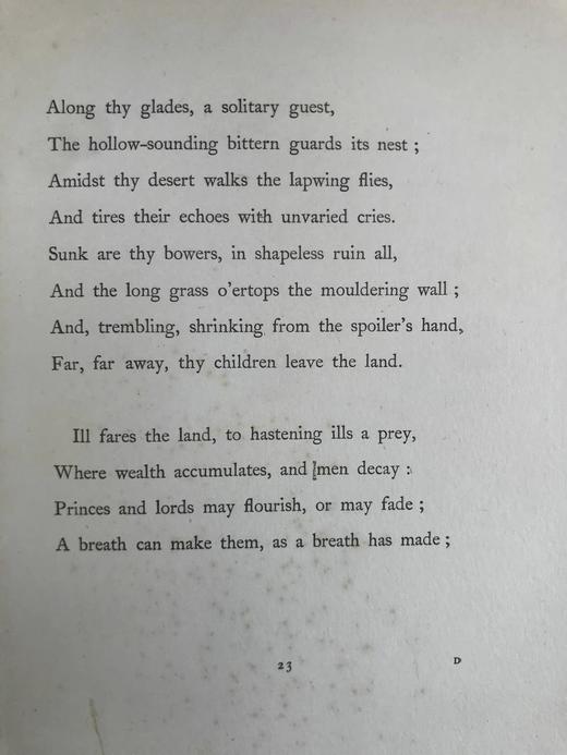 1898年 戈德史密斯《荒弃村庄》 12幅插图 漆布精装32开 商品图14