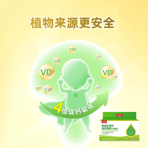 ² 限时秒杀 小象D2【800IU维生素/粒】无敏配方 蘑菇植物维生素D 甜橙味夹心滴饮 0过敏源 0添加 每粒含VD800IU 30粒/盒HM02-CRMM-YS【小象年终专场】 商品图3