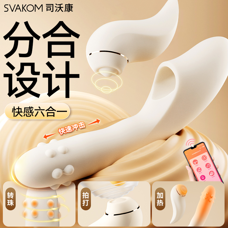 【快感六合一 快感plus】SVAKOM 司沃康分欣plus全自动伸缩抽插转珠性自慰器APP