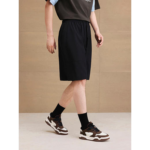 GXG男装 多孔设计户外透气休闲短裤反光印花运动裤 2025夏季热卖 商品图2