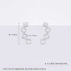 【限时8.8折】【线上铂金馆】PT950 铂金实心CNC工艺鱼鳞几何方块耳饰耳吊耳钩（7字钩）(PTES00014)预售产品下单后不退款不退货不换货不补差价) 商品缩略图3