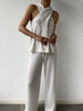 ZAANLI｜ZNSS25028 汉麻天丝系带针织长裤 [ 白 / 杏 ] 商品缩略图3