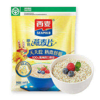西麦即食燕麦片1480g 冲饮谷物代餐营养早餐膳食纤维无额外添加蔗糖 /水饮冲调 /冲饮谷物 /麦片 商品图2