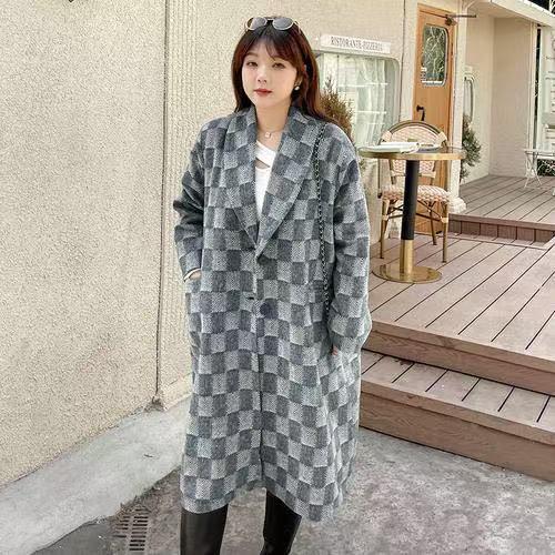 【诗铭洛可】XC7714棋盘格内里夹棉大衣B12-1 商品图2