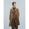 GXG男装 深卡其双排扣通勤长大衣  冬季热卖气质大衣G24X264008 商品缩略图4