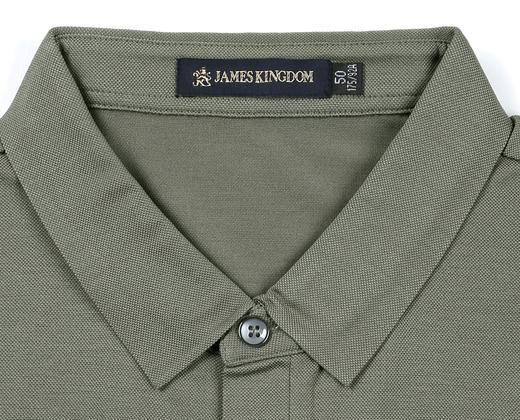 【 1件/119  2件199】占姆士男士净色桑蚕丝翻领短袖POLO衫 一款三色 商品图5