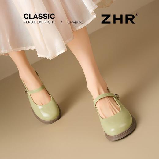 ZHR则则包头凉鞋女2025夏季新款粗跟法式单鞋配裙子气质玛丽珍鞋 商品图8
