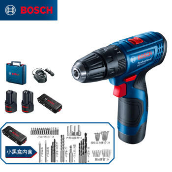博世（BOSCH）电钻12V锂电钻冲击钻三合一家用钻墙打孔GSB120双电小黑盒工具箱 商品图4