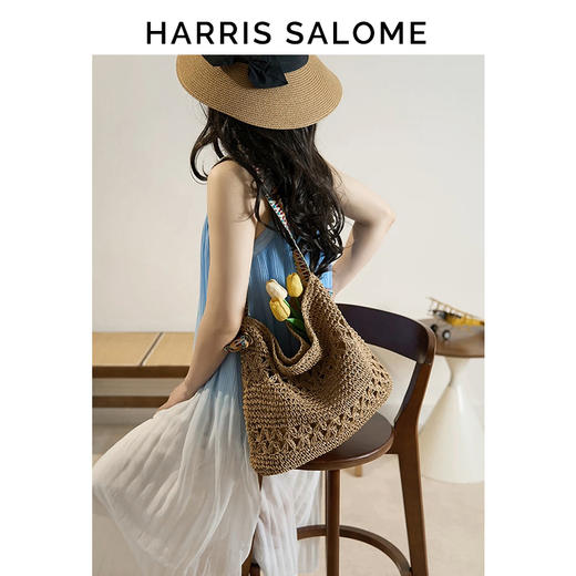 HarrisSalome海边度假沙滩编织草编包 商品图2