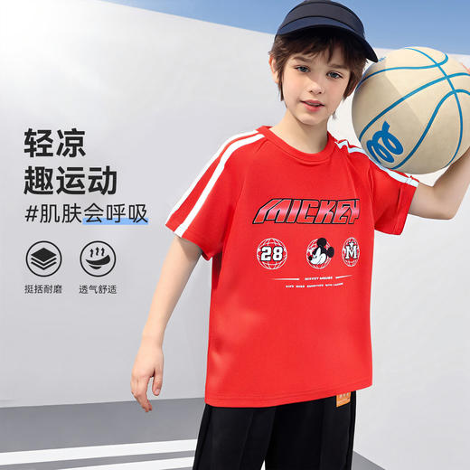 【110-160】【迪士尼】男童夏款速干短袖T恤 商品图1