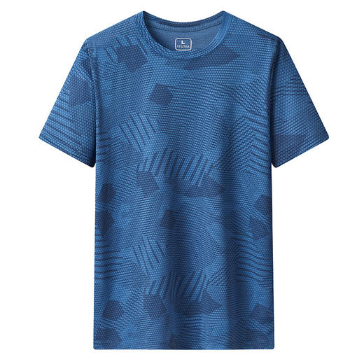 能降温的冰丝T恤UPF50+防晒短袖t恤男夏季凉感透气男士运动排汗宽松半袖冰感上衣 商品图4