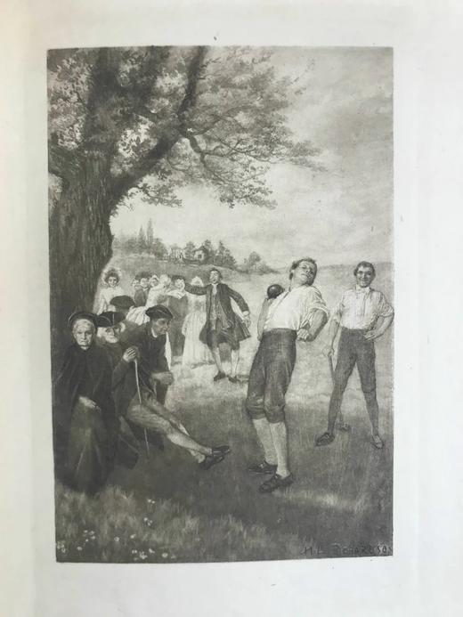 1898年 戈德史密斯《荒弃村庄》 12幅插图 漆布精装32开 商品图6