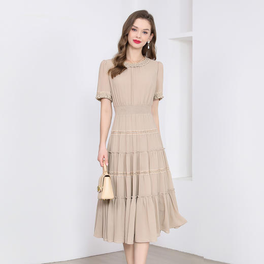 「高货deo」全新升级【铂金会员413/天猫559/差价146】(00120)洛诗琳夏季新款法式雪纺连衣裙2025修身高级感优雅长裙 商品图0