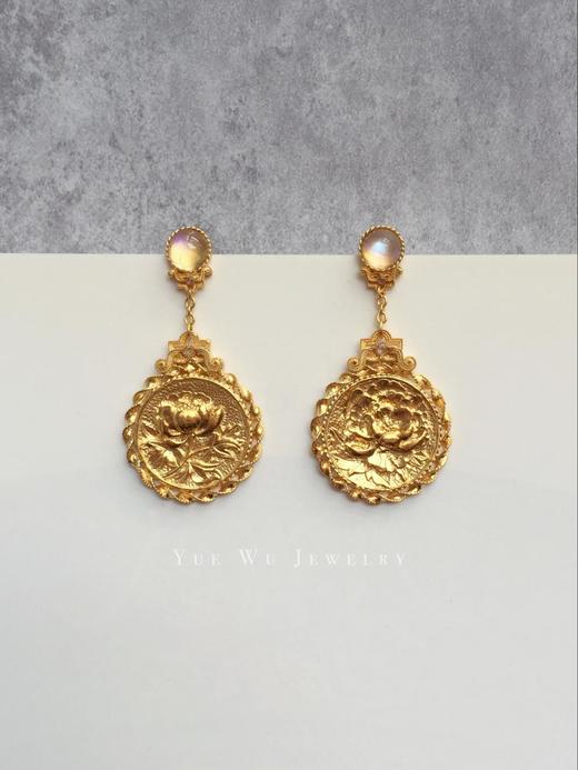 花丝牡丹耳坠（定制需10天） ○悦物Jewelry 商品图2