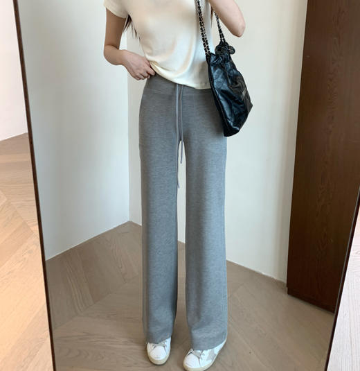 【180大长腿阔腿裤】Lu家同款！2025立体剪裁裸感莫代尔洗工艺轻盈舒适高腰阔腿裤夏款！ 商品图5