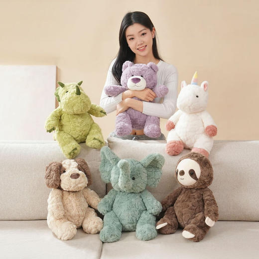 【新款恐龙小熊公仔，可爱安抚陪睡~】可爱恐龙小熊公仔毛绒玩具 儿童安抚陪睡玩偶布娃娃 女孩生日礼物-QQ 商品图0