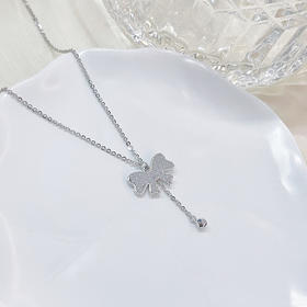 【限时8.8折】【线上铂金馆】PT950 #在逃公主 【国际铂金协会 精品】铂金空心可调节流苏蹦迪珠鱼鳞蝴蝶结套链(ACPTTL00023)预售产品下单后不退款不退货不换货不补差价)