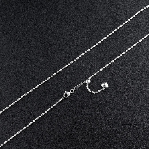 【限时8.8折】【线上铂金馆】PT950 【国际铂金协会】铂金抽拉调节钻石米珠钻石链项链(BXL00198)预售产品下单后不退款不退货不换货不补差价) 商品图1