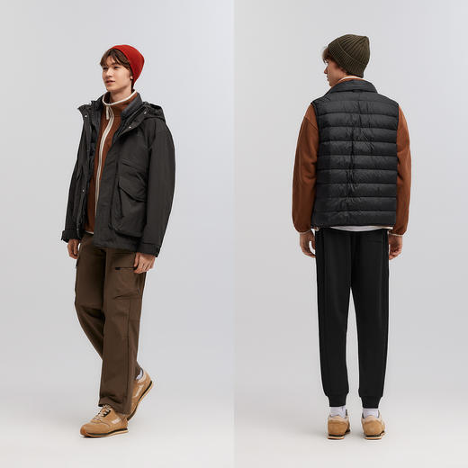 森马中国国家地理系列羽绒服男2025春季新款两件套情侣 商品图7