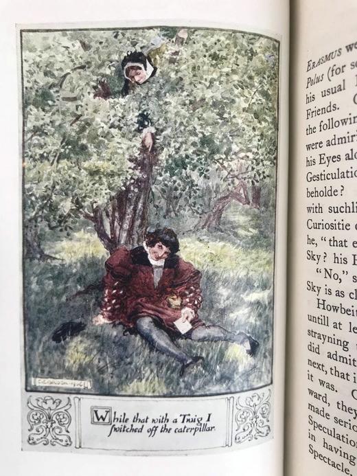 含藏书票！1906年 安妮·曼宁《托马斯·莫尔的管家》 C.E.布洛克23幅彩色插图 漆布精装32开 商品图8