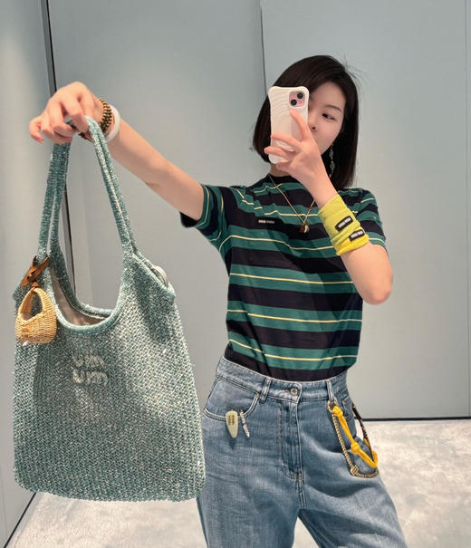 miumiu女士条纹短袖T恤061002 商品图0