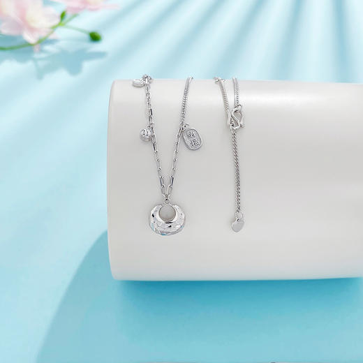 【限时8.8折】【线上铂金馆】PT950 #招财纳福 铂金空心AB调节葫芦招财纳福牌吊饰刻面胖福套链(PTTL00067)预售产品下单后不退款不退货不换货不补差价) 商品图0