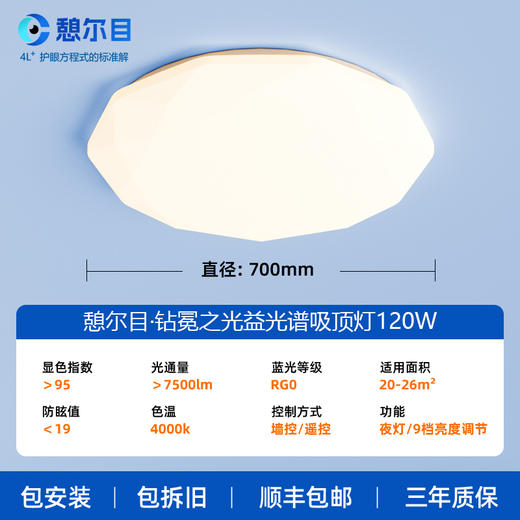 憩尔目·钻冕之光益光谱吸顶灯 商品图1