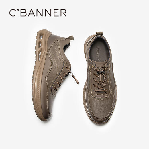 千百度男鞋厚底时尚休闲鞋男士增高轻便耐穿运动鞋A25158301 商品图4