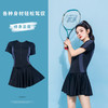连体泳衣女夏季裙式保守运动风遮肚显瘦少女甜美学院泡温泉泳装028499 商品缩略图4