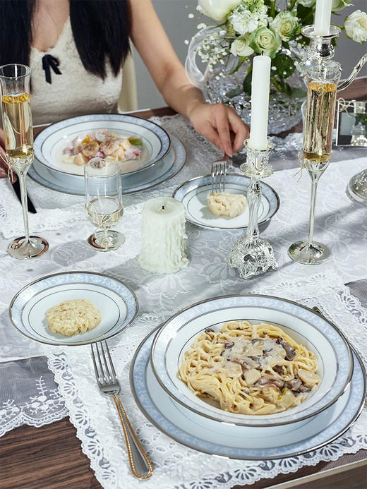 Noritake则武 BRUNSWICK日式田园风中餐餐具套装家用盘子6人份组 商品图0