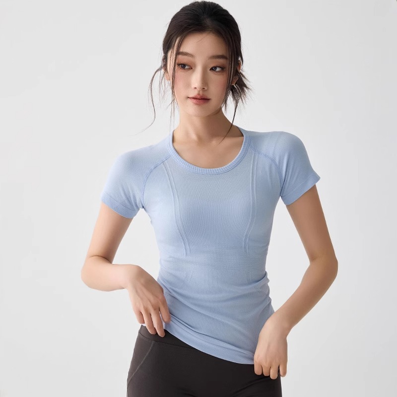 【3~5天发货】跃牌【美度空间】系列 抗菌紧身显瘦瑜伽服短袖圆领速干透气跑步运动t恤TX42001