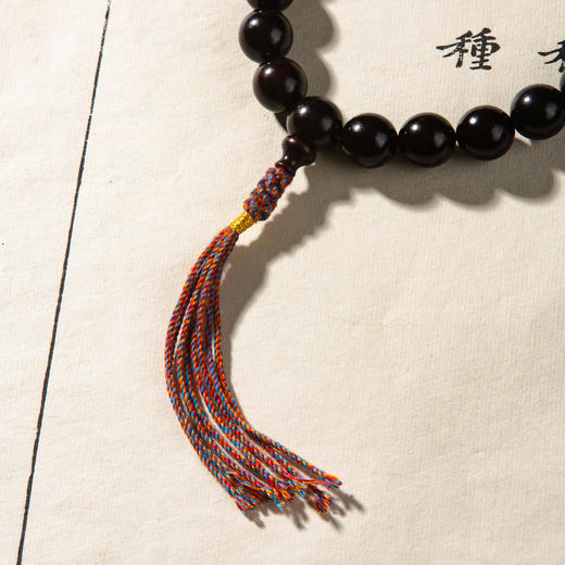 清代紫檀家具老料制手持(直径1.2厘米，配紫锂云母、紫龙晶、紫云母) 商品图5