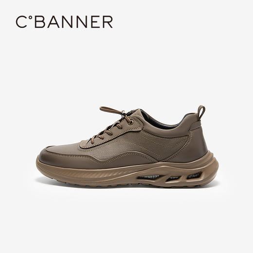 千百度男鞋厚底时尚休闲鞋男士增高轻便耐穿运动鞋A25158301 商品图2