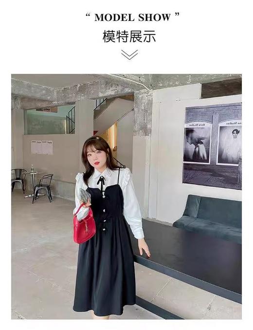 【诗铭洛可】XCY216收腰吊带裙蝴蝶结装饰A12-1/B20-2 商品图3