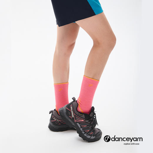 danceyarn 石头同款H3061中量中筒美丽诺羊毛重装徒步袜超强缓震防异味 商品图6
