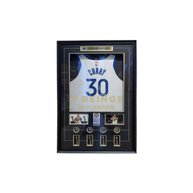 收藏系列 库里 勇士队30号白色 球员版 亲笔签名球衣